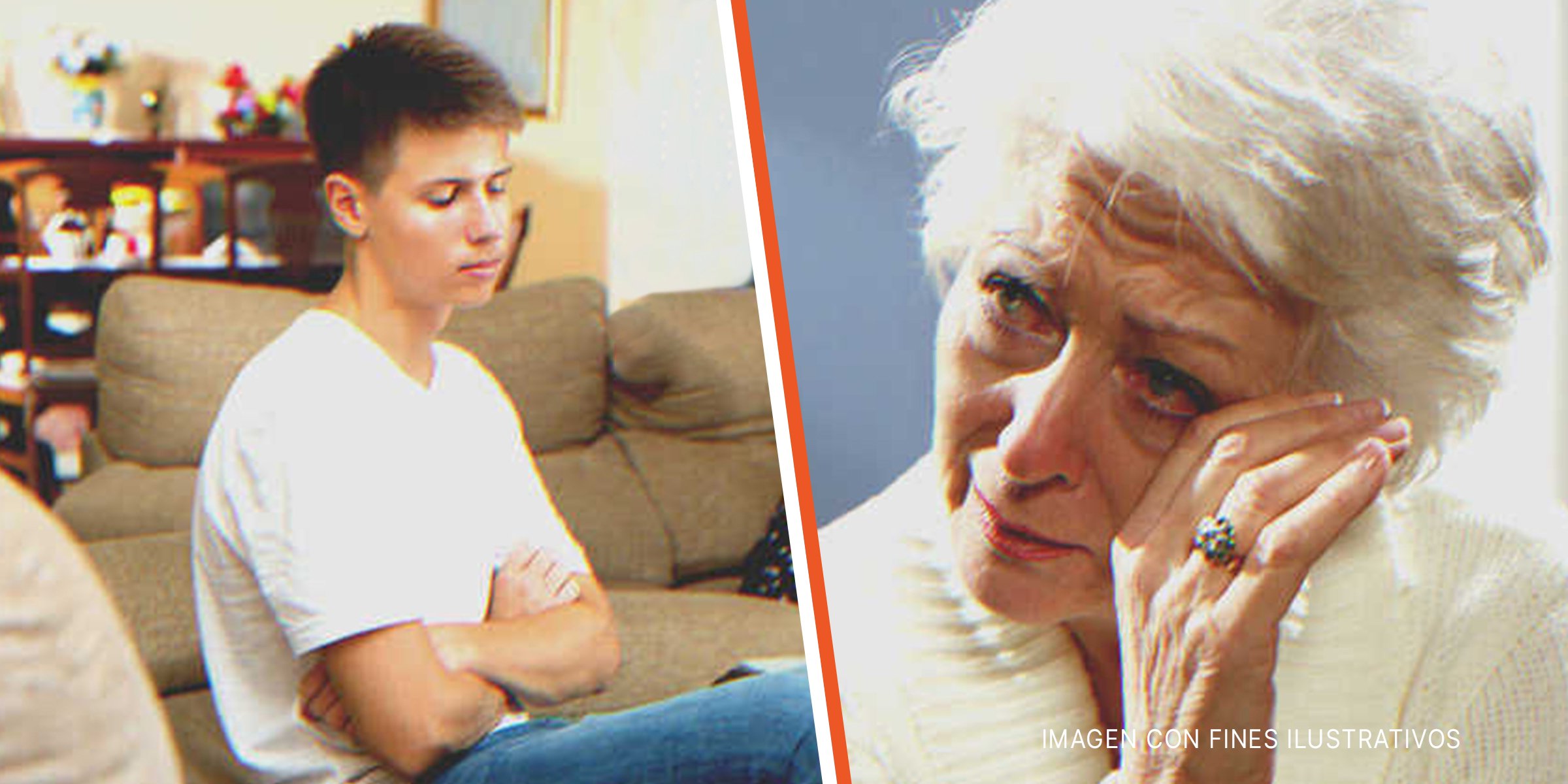Adolescente huraño | Anciana llorando | Foto: Getty Images | Shuttertock