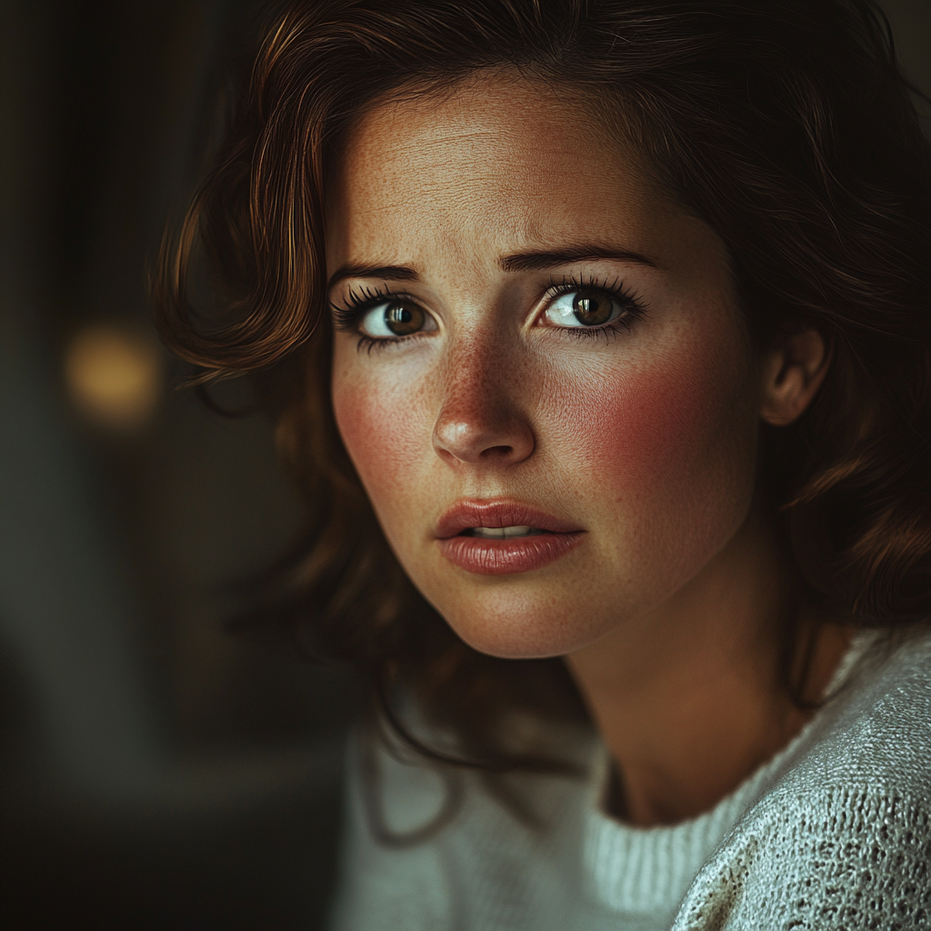 Una donna con il cuore spezzato | Fonte: Midjourney