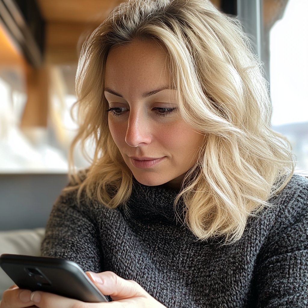 Una mujer al teléfono | Fuente: Midjourney