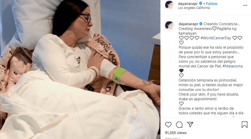 Captura de pantalla. Dayana Torres durante su tratamiento contra el cáncer. I Foto: instagram.com/dayanarapr/ 