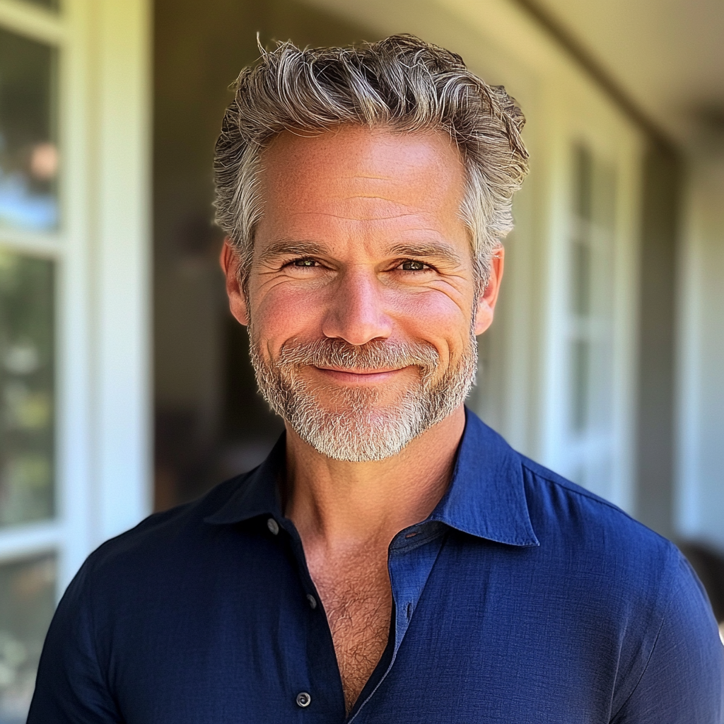 Un hombre mayor sonriente | Fuente: Midjourney
