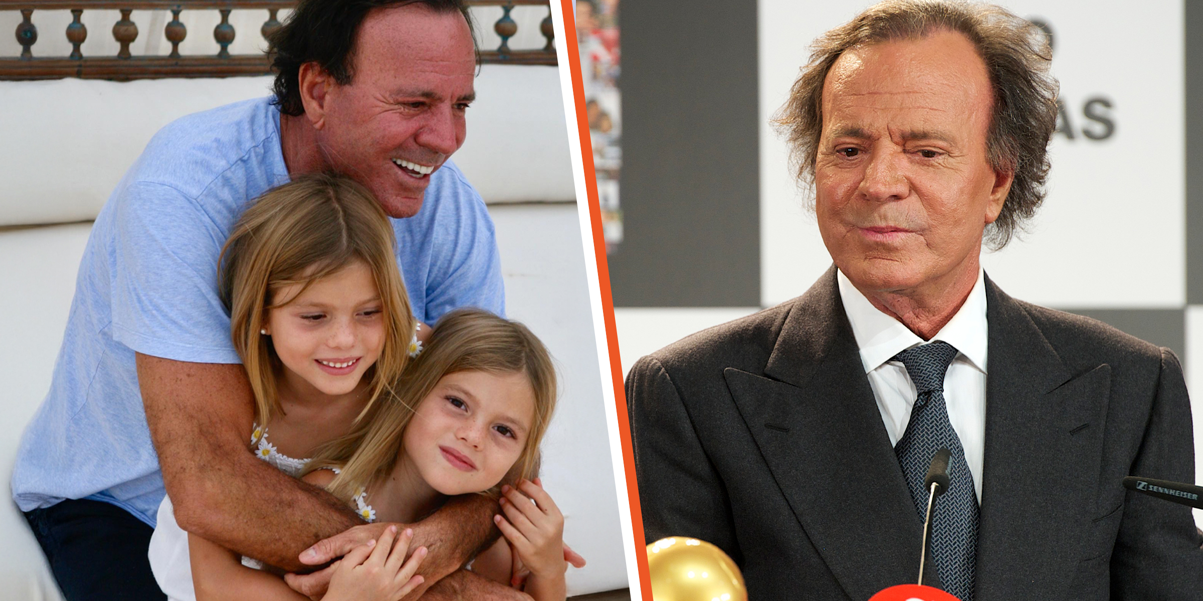 Julio Iglesias y sus gemelas Cristina y Victoria | Julio Iglesias | Fuente: instagram.com/victoriaiglesiasr | Getty Images