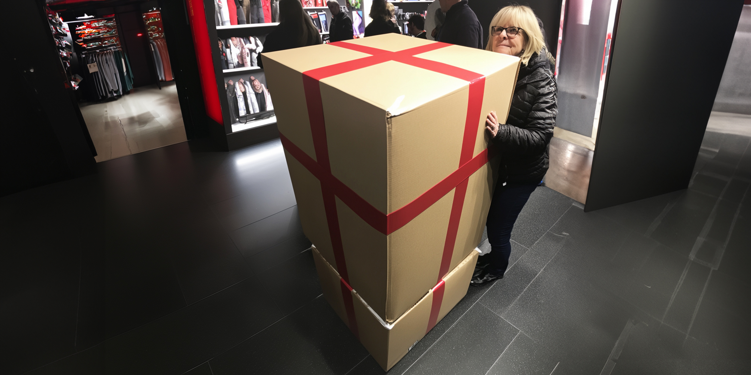 Linda sosteniendo la caja de regalo que envió a Jane | Fuente: AmoMama