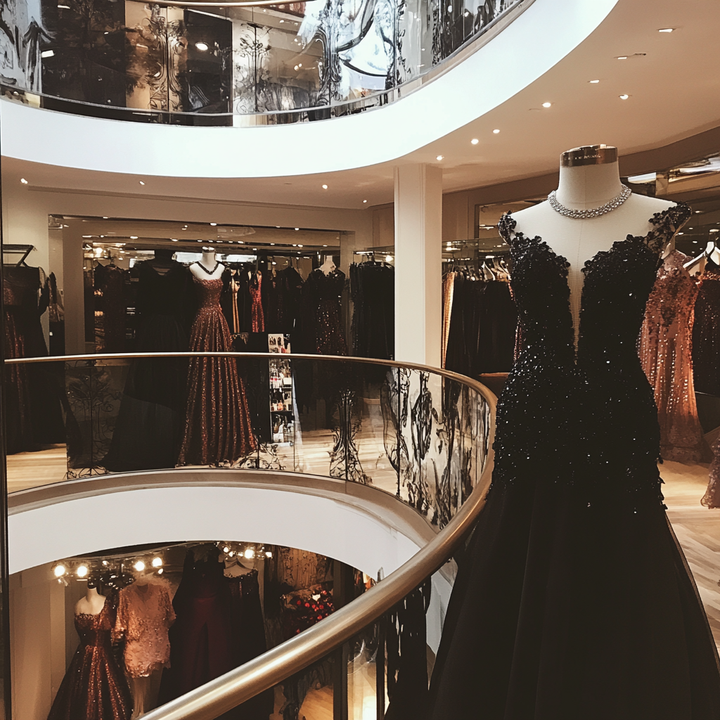 El interior de una tienda de lujo | Fuente: Midjourney