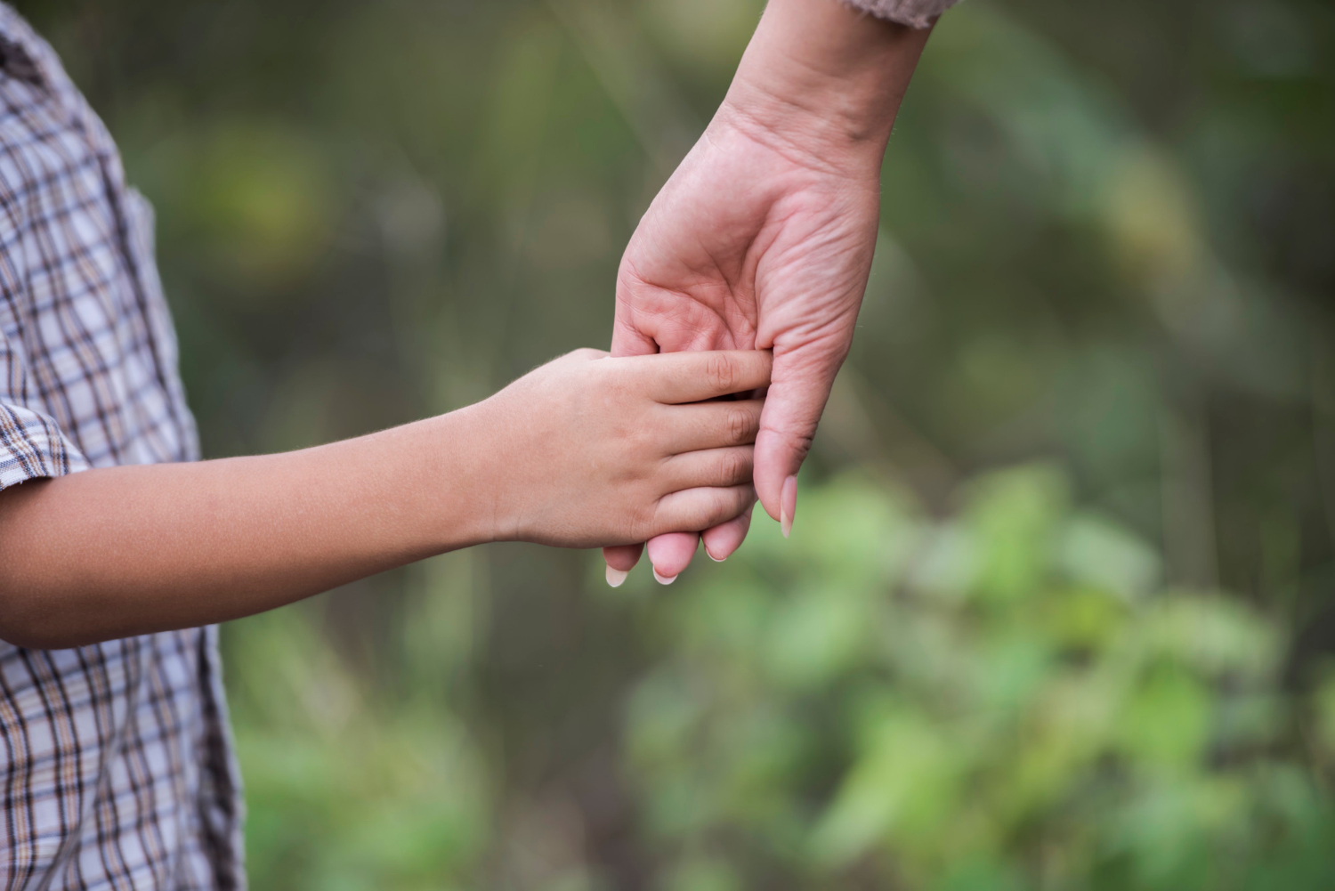 Primer plano de una madre tomando la mano de su hijo | Fuente: Freepik