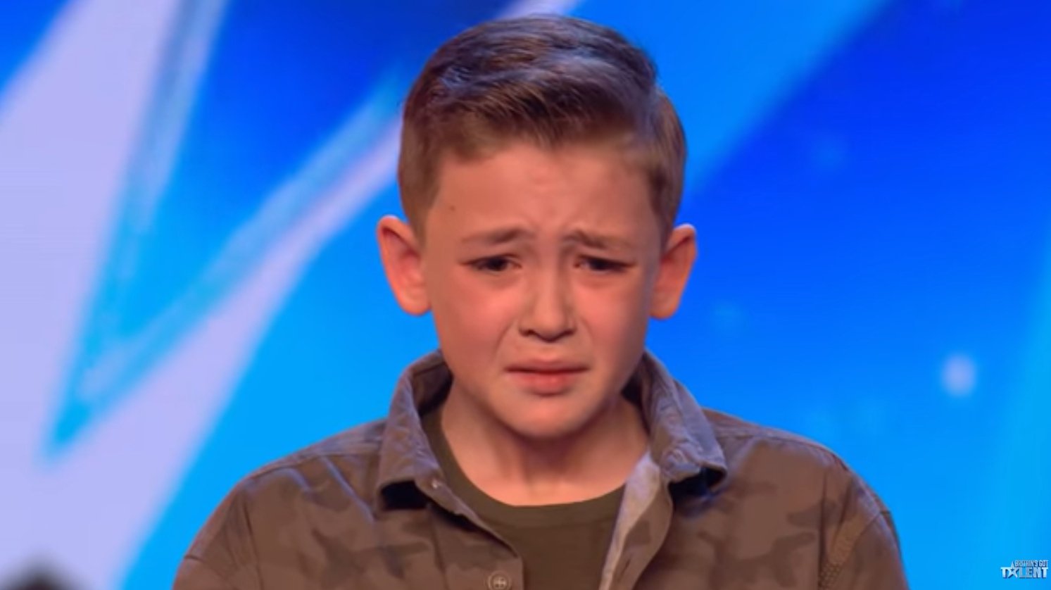Calum Courtney llorando luego de su audición. | Imagen: YouTube/ Britain's Got Talent