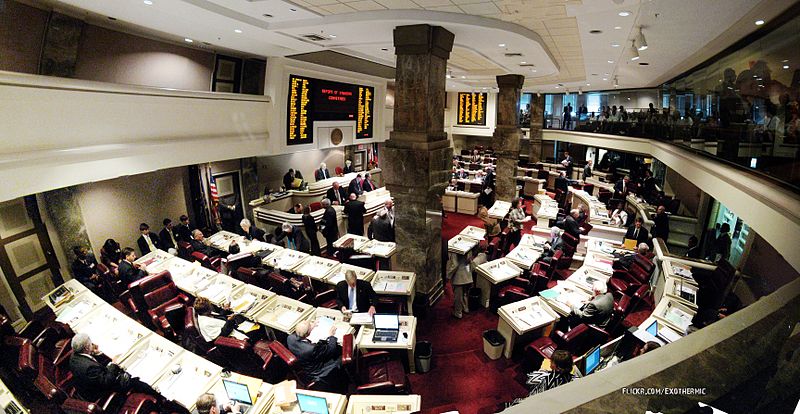 Panorámica dentro del salón de la Cámara de Representantes de Alabama. | Imagen: Wikimedia Commons