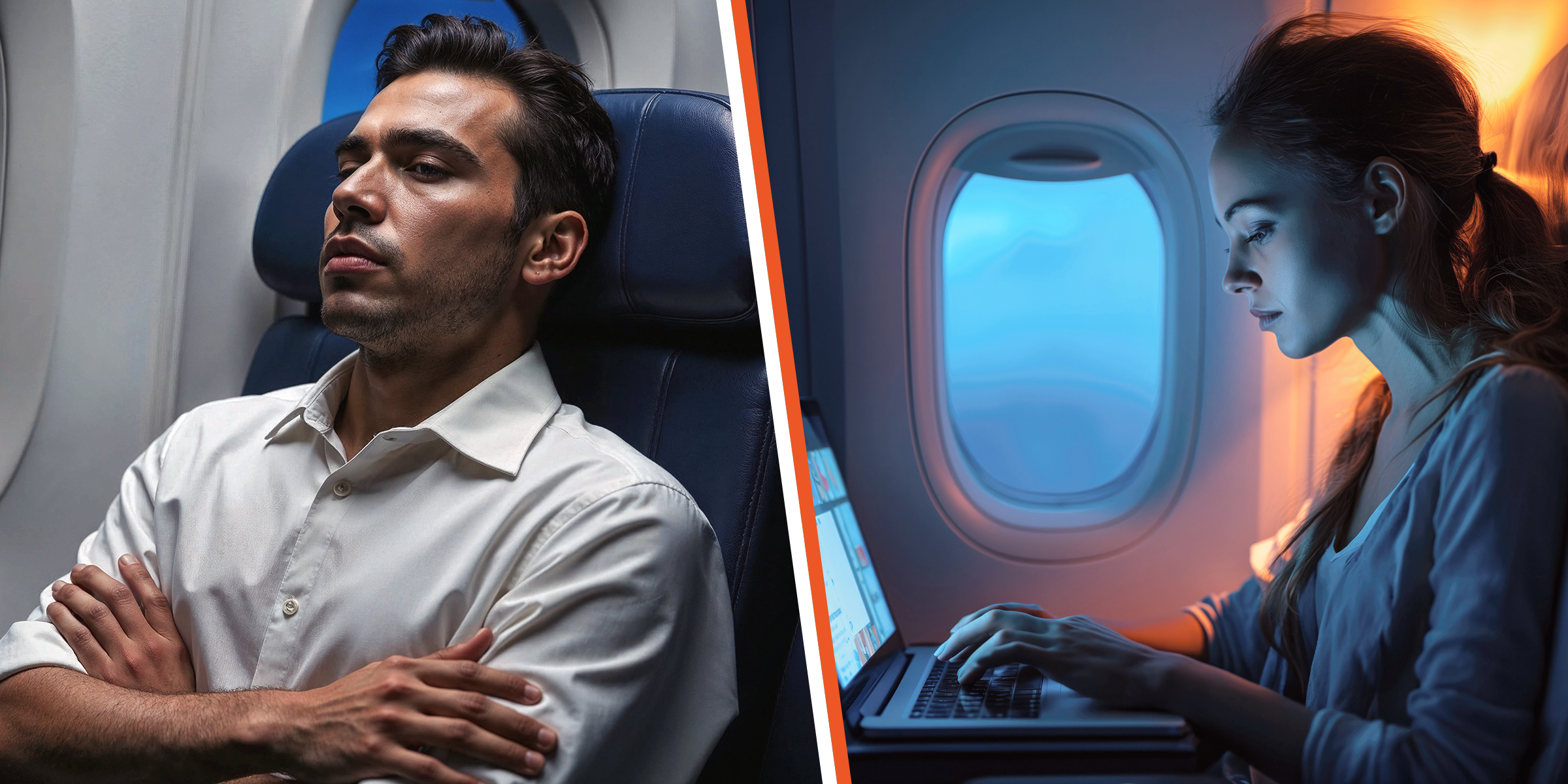 Dos personas en un avión | Fuente: Freepik