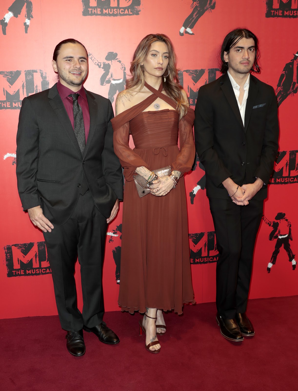 Prince, Paris y Bigi Jackson en el estreno de