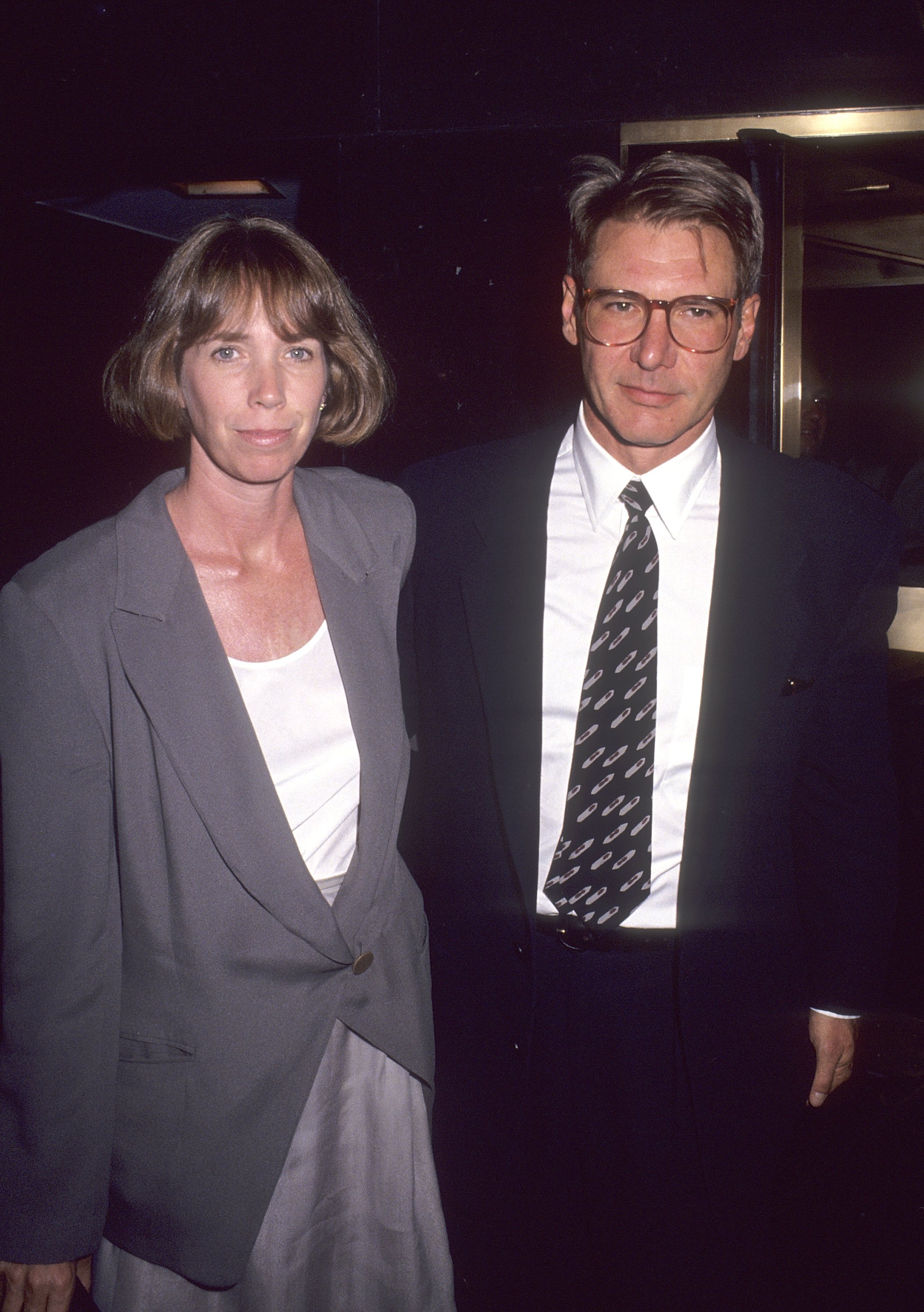 Harrison Ford con su segunda esposa Melissa Mathison en Nueva York en 1991 | Foto: Getty Images