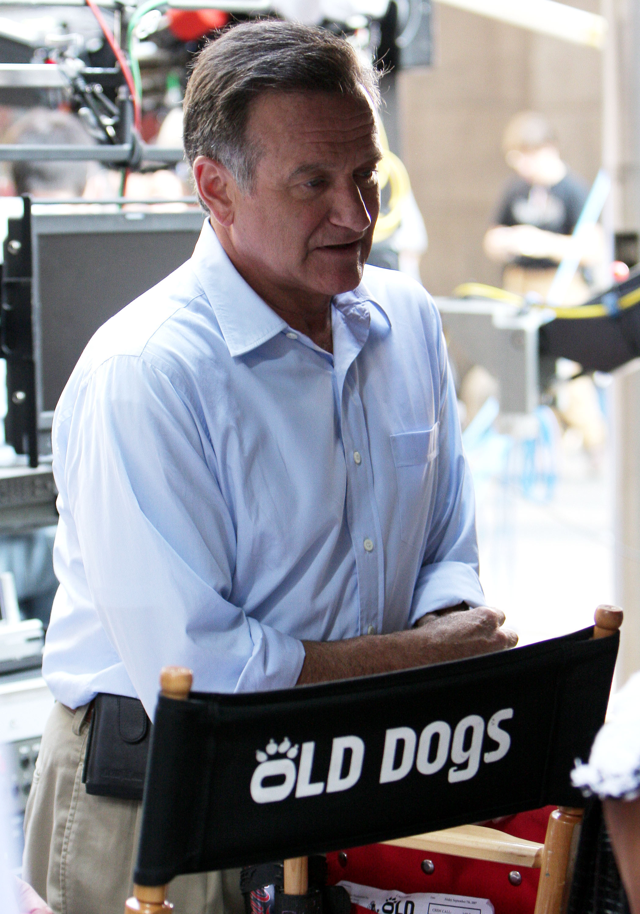 Robin Williams en el plató de "Old Dogs" el 7 de septiembre de 2007, en Nueva York. | Fuente: Getty Images