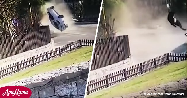 Aterrador video de mujer volando fuera de su auto: estaba discutiendo con su esposo