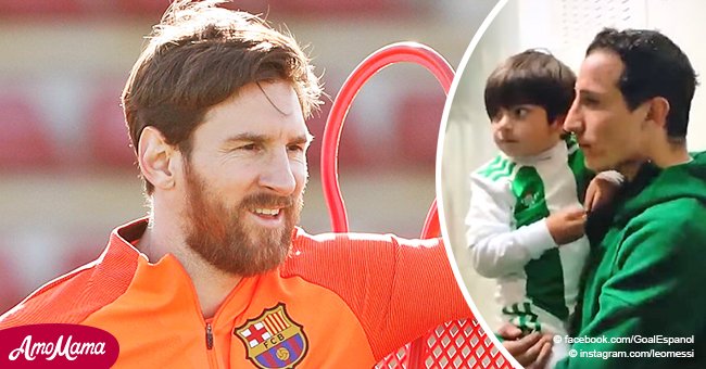 La emotiva reacción del hijo de Guardado al conocer a su ídolo, Leo Messi