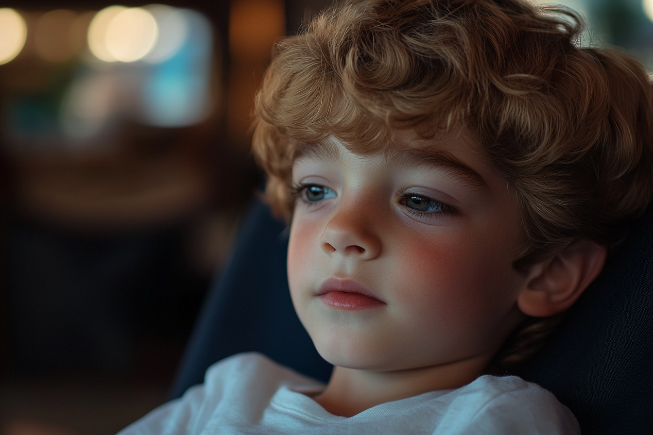 Un niño sentado en un restaurante | Fuente: Midjourney