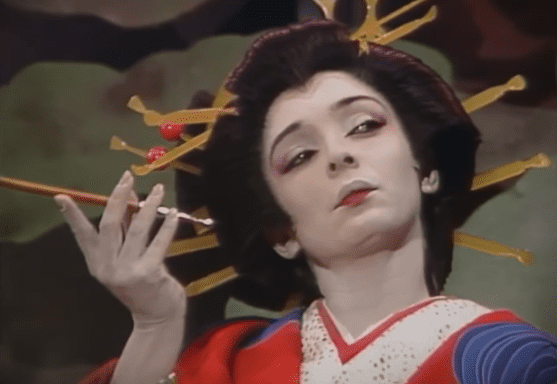 Ana Martín interpretando a Oyuki. | Imagen:  YouTube / Liliana Bilello