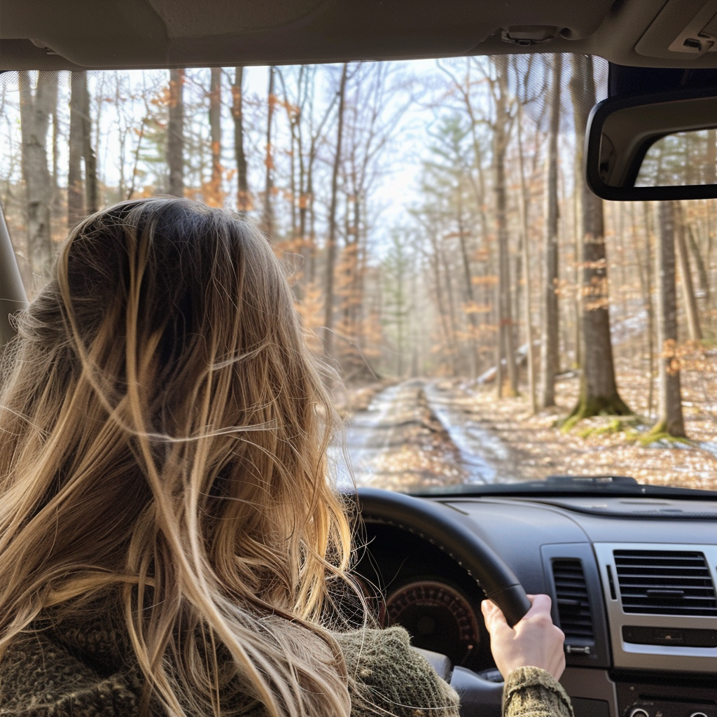 Daina conduciendo para reunirse con Phoebe y Amani | Fuente: Midjourney