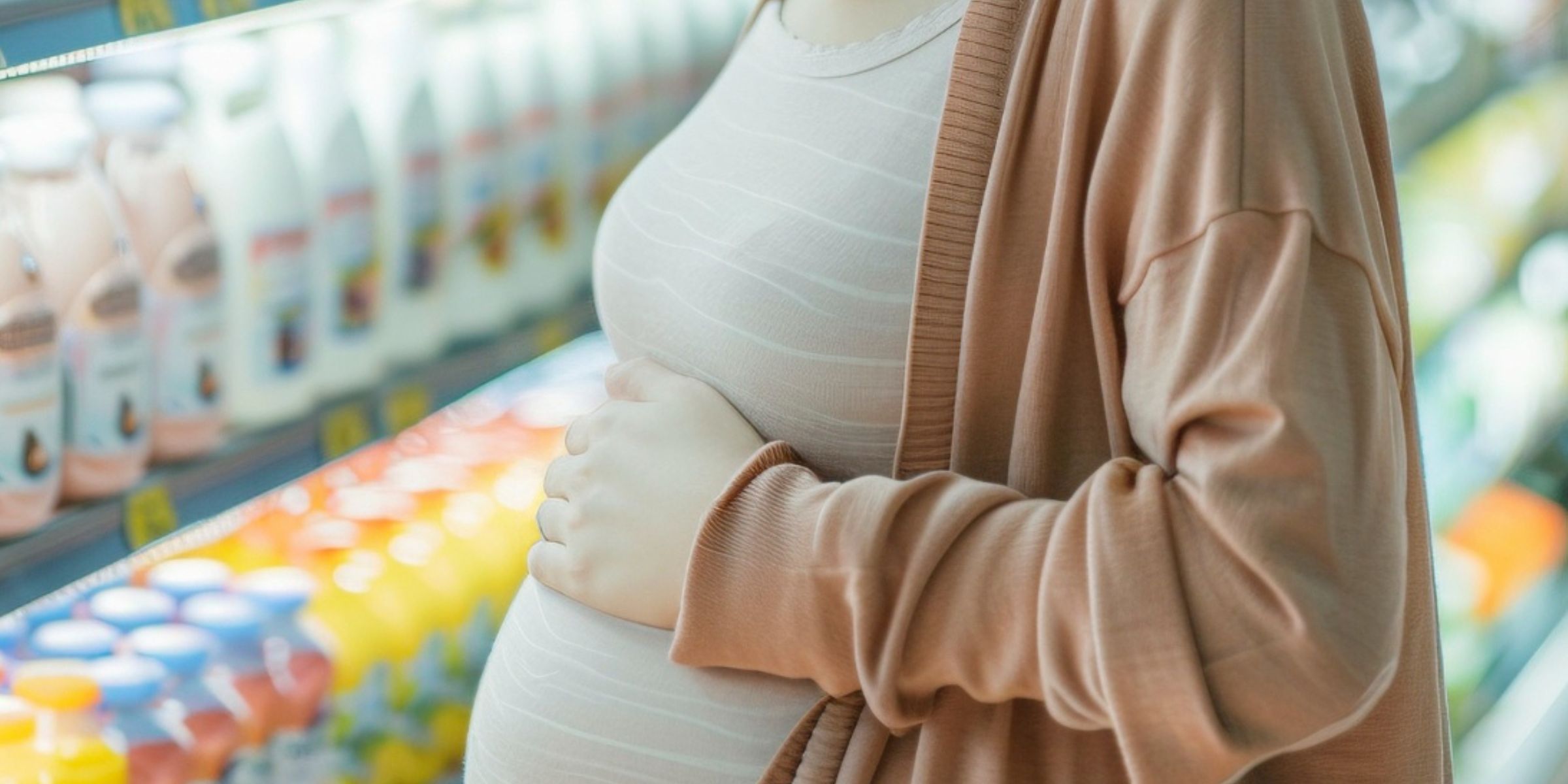 Una donna incinta che fa la spesa tra gli scaffali di un supermercato | Fonte: Magnific