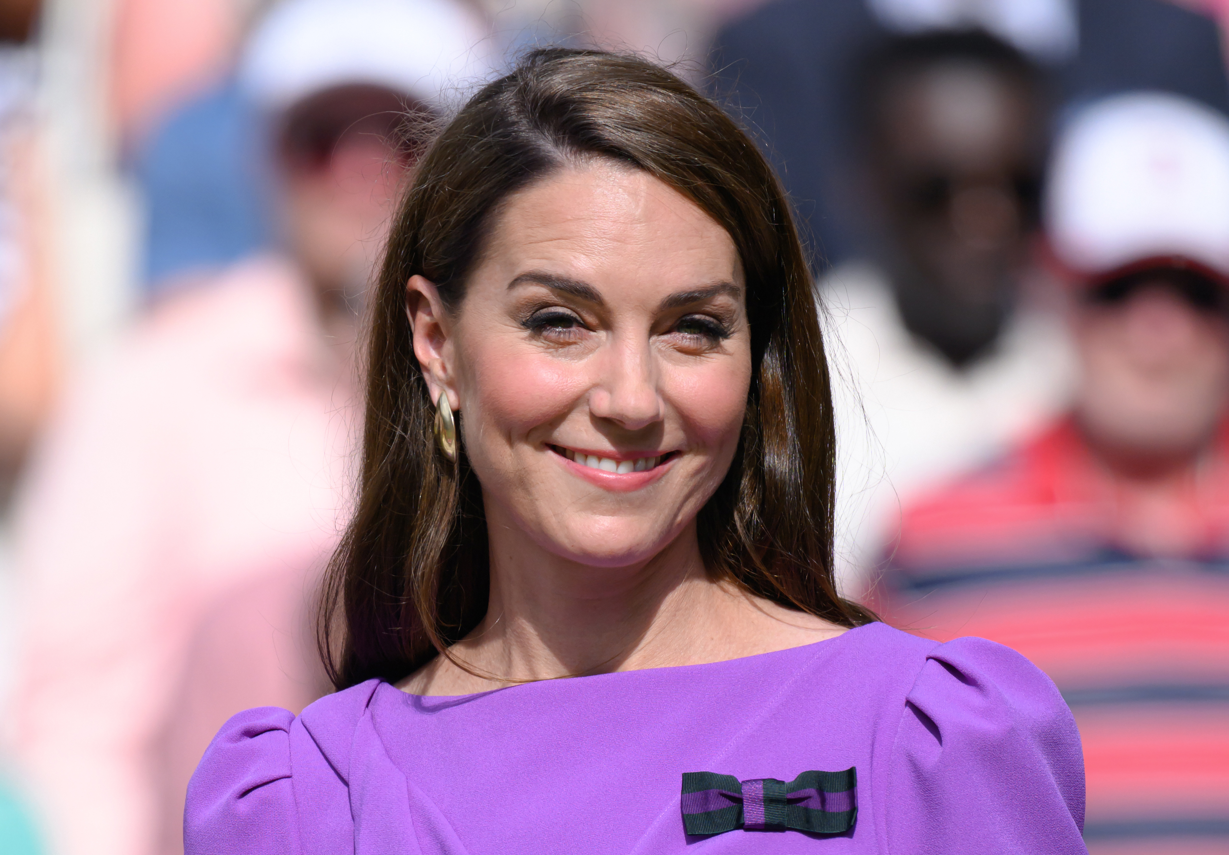 Kate Middleton en la pista del Campeonato de Tenis de Wimbledon el 14 de julio de 2024, en Londres, Inglaterra | Fuente: Getty Images