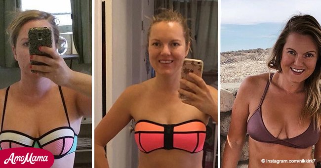 Mujer perdió solo 1 kilo de peso, pero su cuerpo se ve completamente irreconocible