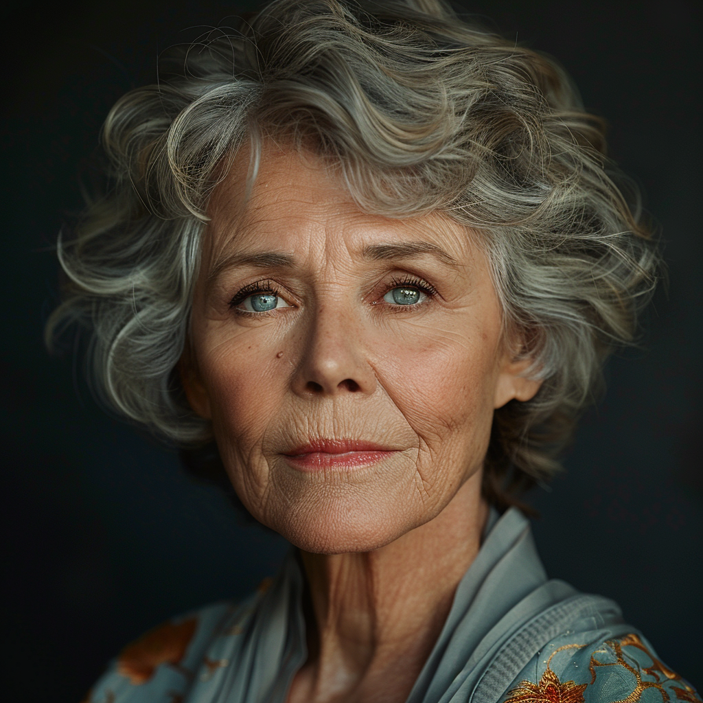 Representación en IA del aspecto que podría haber tenido Jane Fonda sin cirugía plástica | Foto: Midjourney