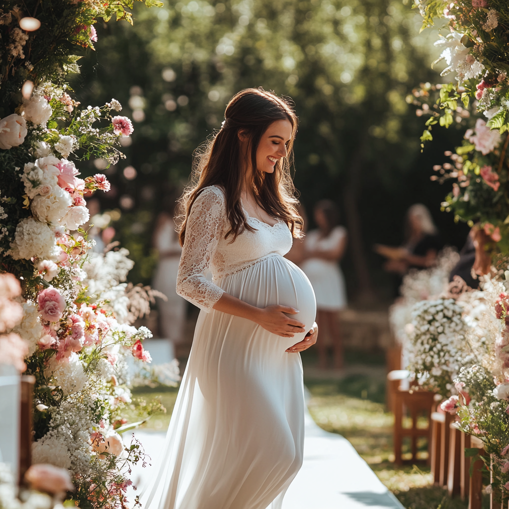 Anna el día de su boda | Fuente: Midjourney