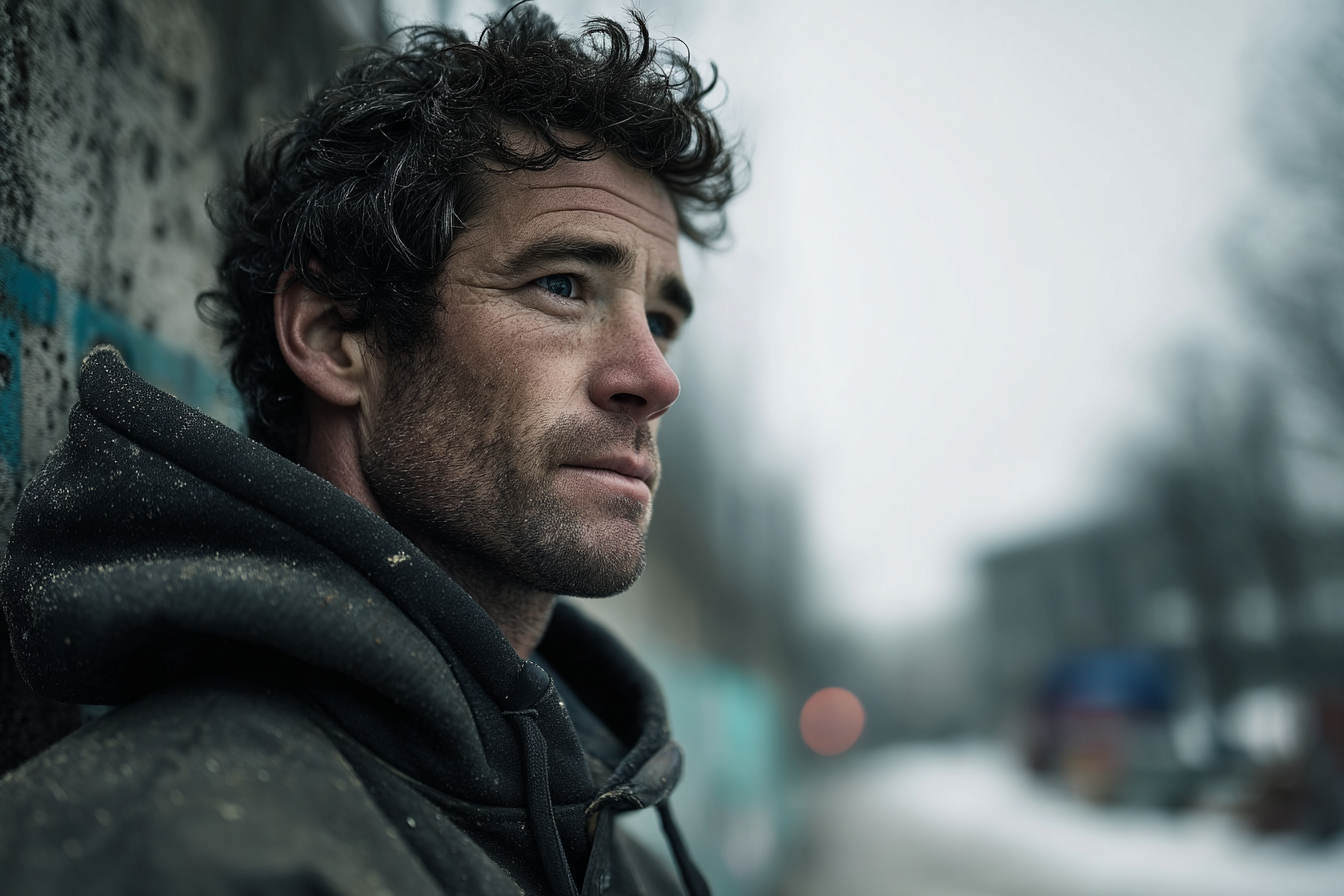 Un hombre de pie al aire libre | Fuente: Midjourney