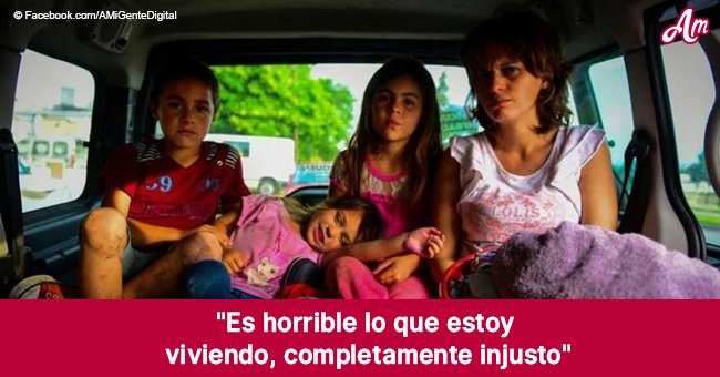 Mujer embarazada y sus 5 hijos viven en una camioneta porque su casa fue usurpada