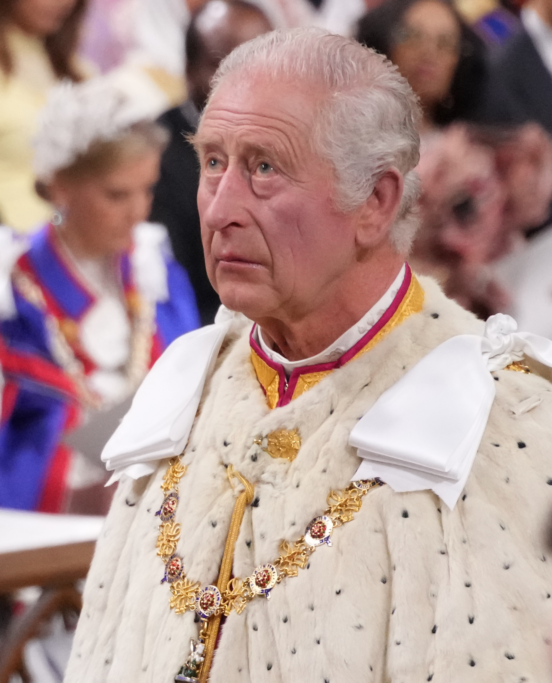 El rey Carlos III en su coronación con la reina Camilla en Londres el 6 de mayo de 2023 | Fuente: Getty Images