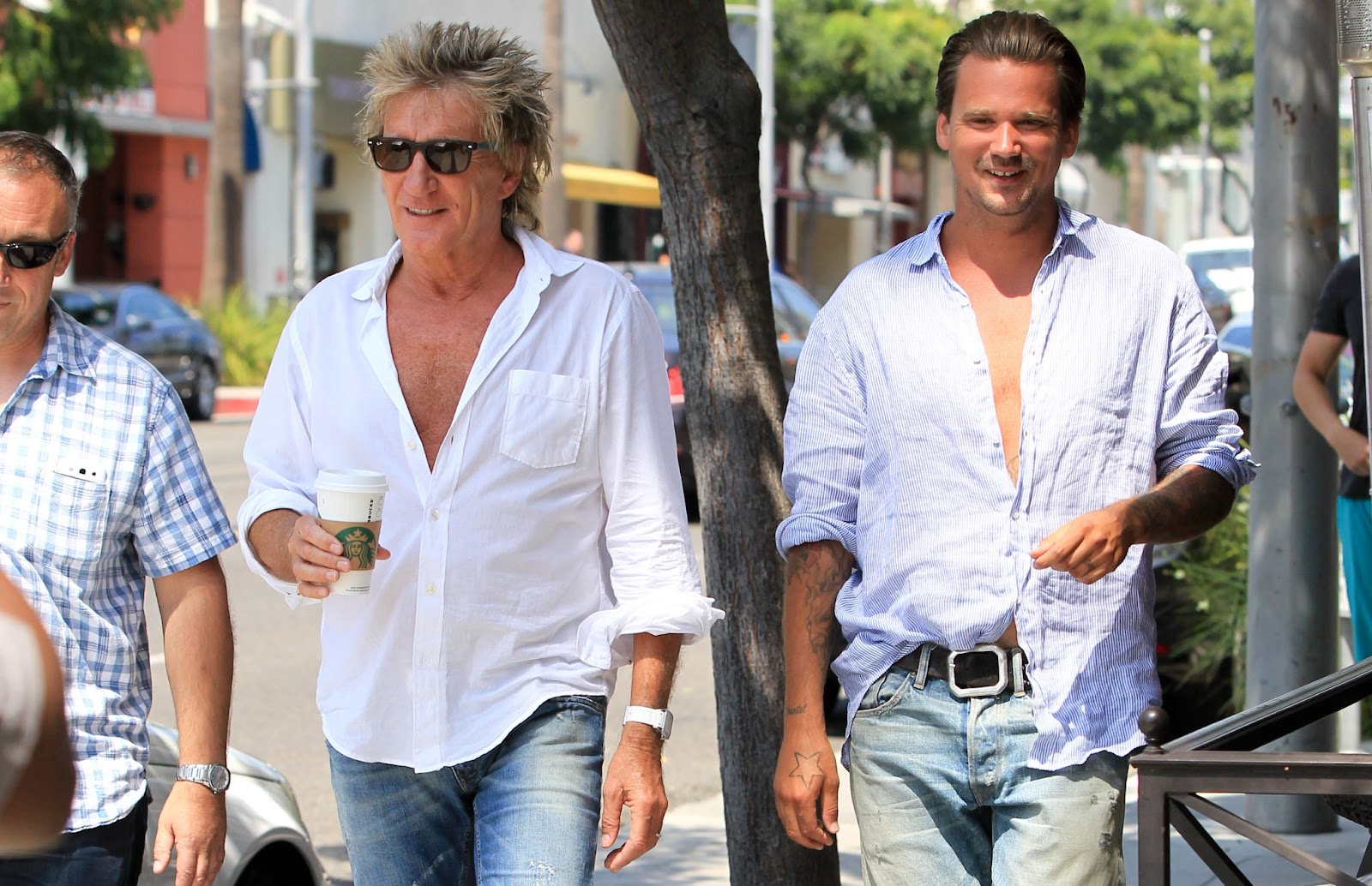 Rod y Sean Stewart vistos el 26 de agosto de 2015, en Los Ángeles, California | Fuente: Getty Images