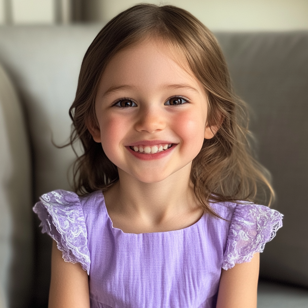 Una niña sonriente | Fuente: Midjourney