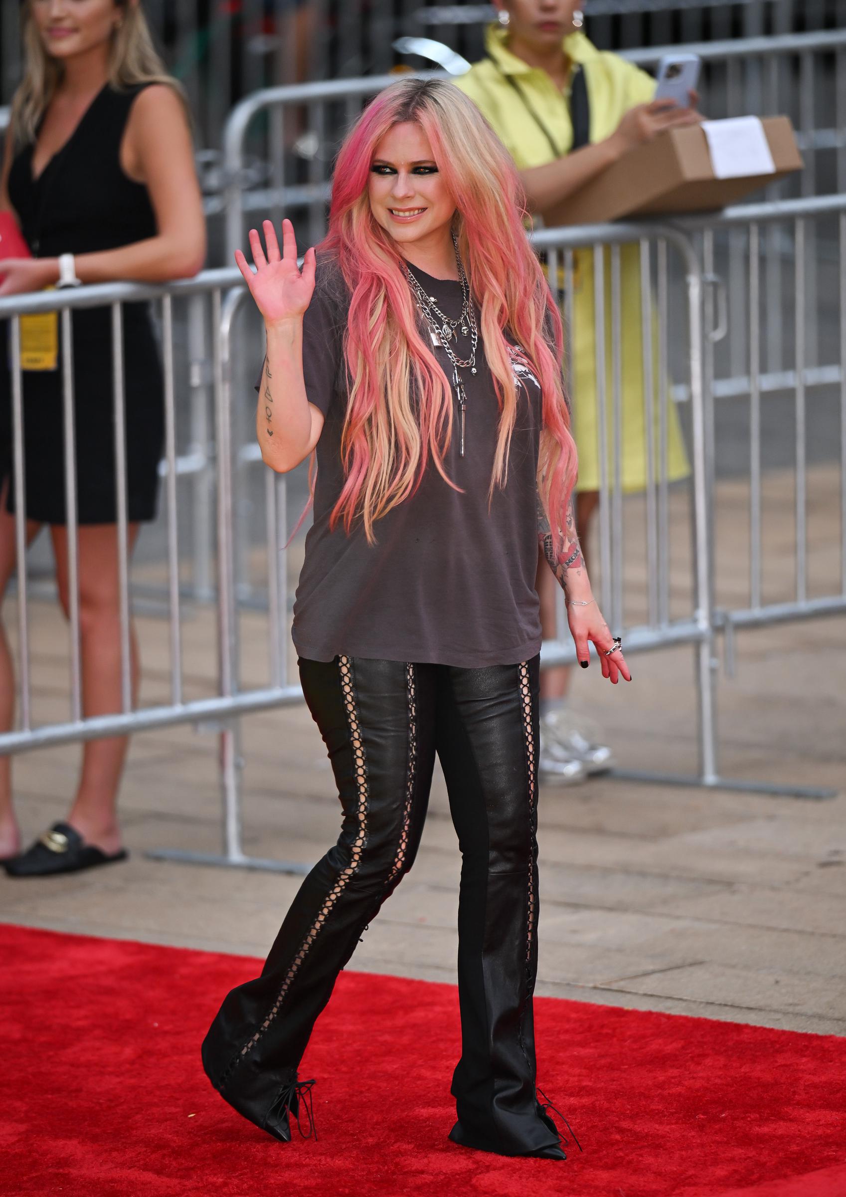 Avril Lavigne en el estreno mundial de "Deadpool & Wolverine" el 22 de julio de 2024, en Nueva York. | Fuente:  Getty Images