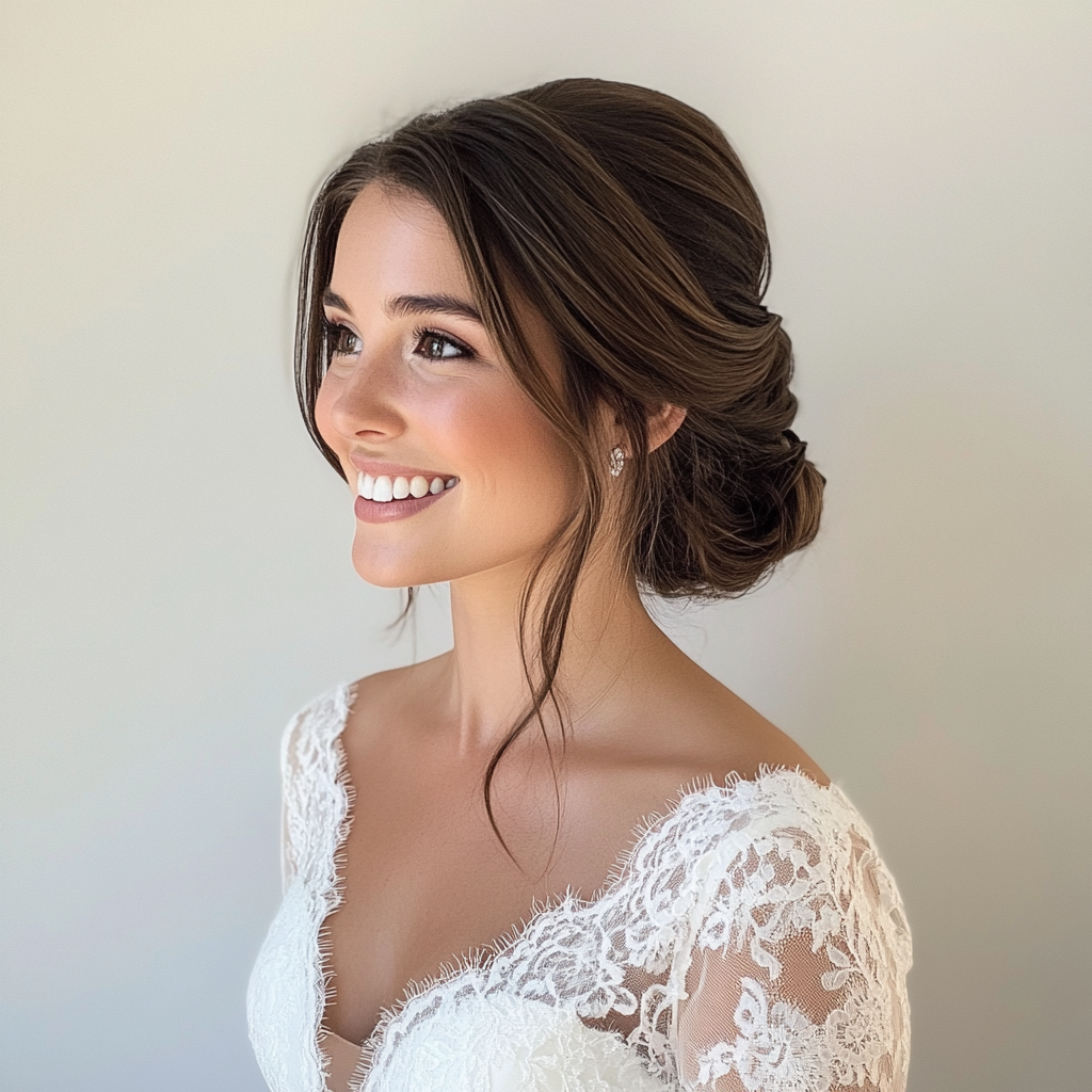 Una novia sonriente | Fuente: Midjourney