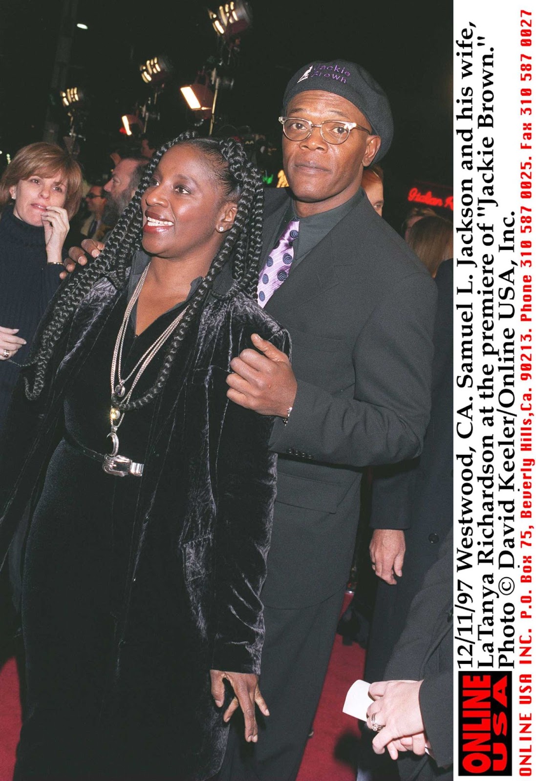 LaTanya Richardson y Samuel L. Jackson en el estreno de "Jackie Brown" en 1997 | Fuente: Getty Images