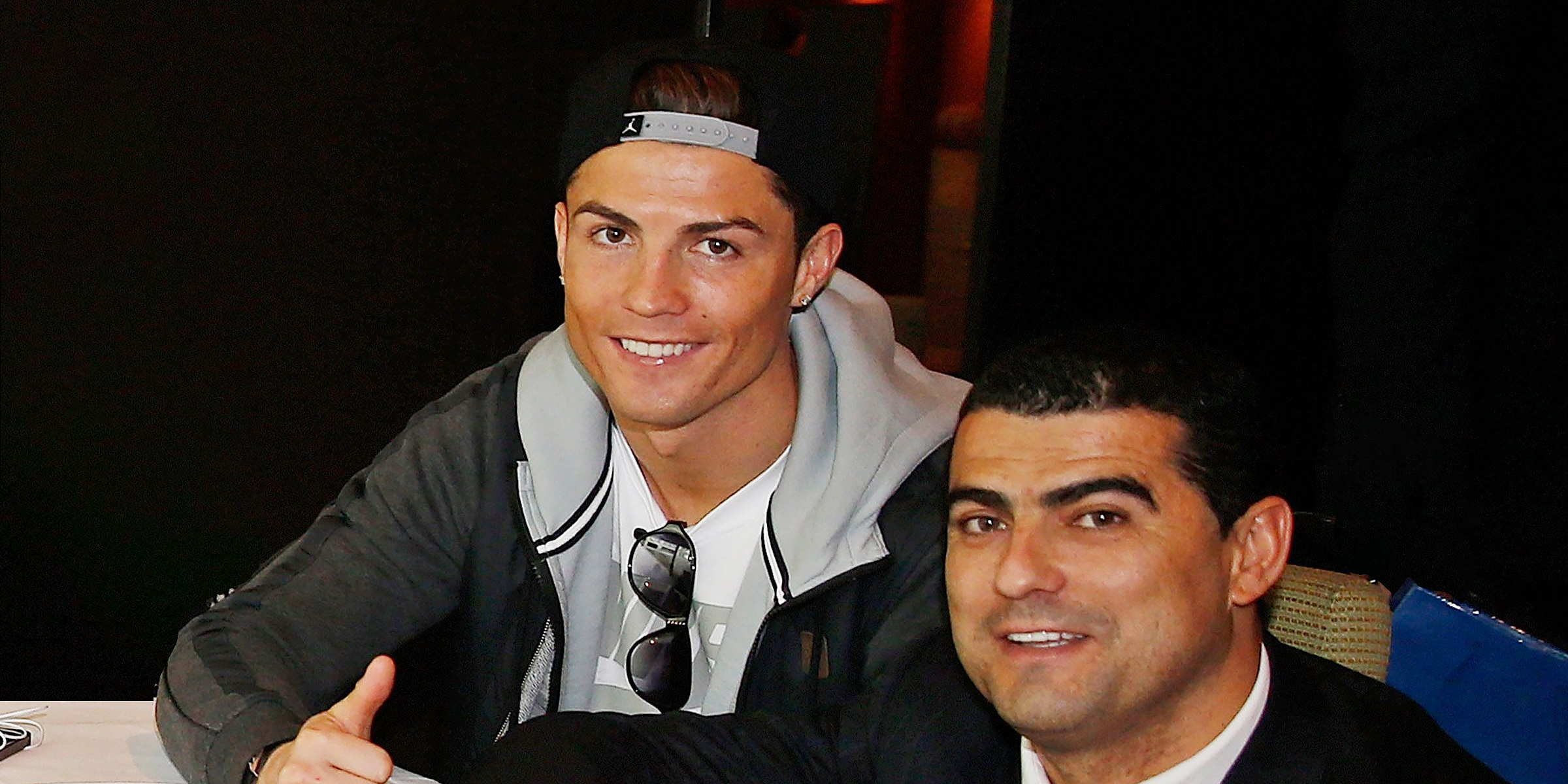 Cristiano Ronaldo y su hermano Hugo Aveiro. | Fuente: Getty Images