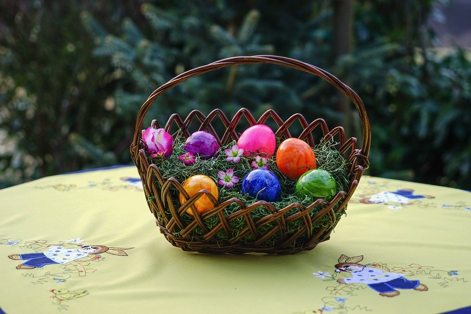 Canasta de huevos de Pascua. | Imagen: Pixabay