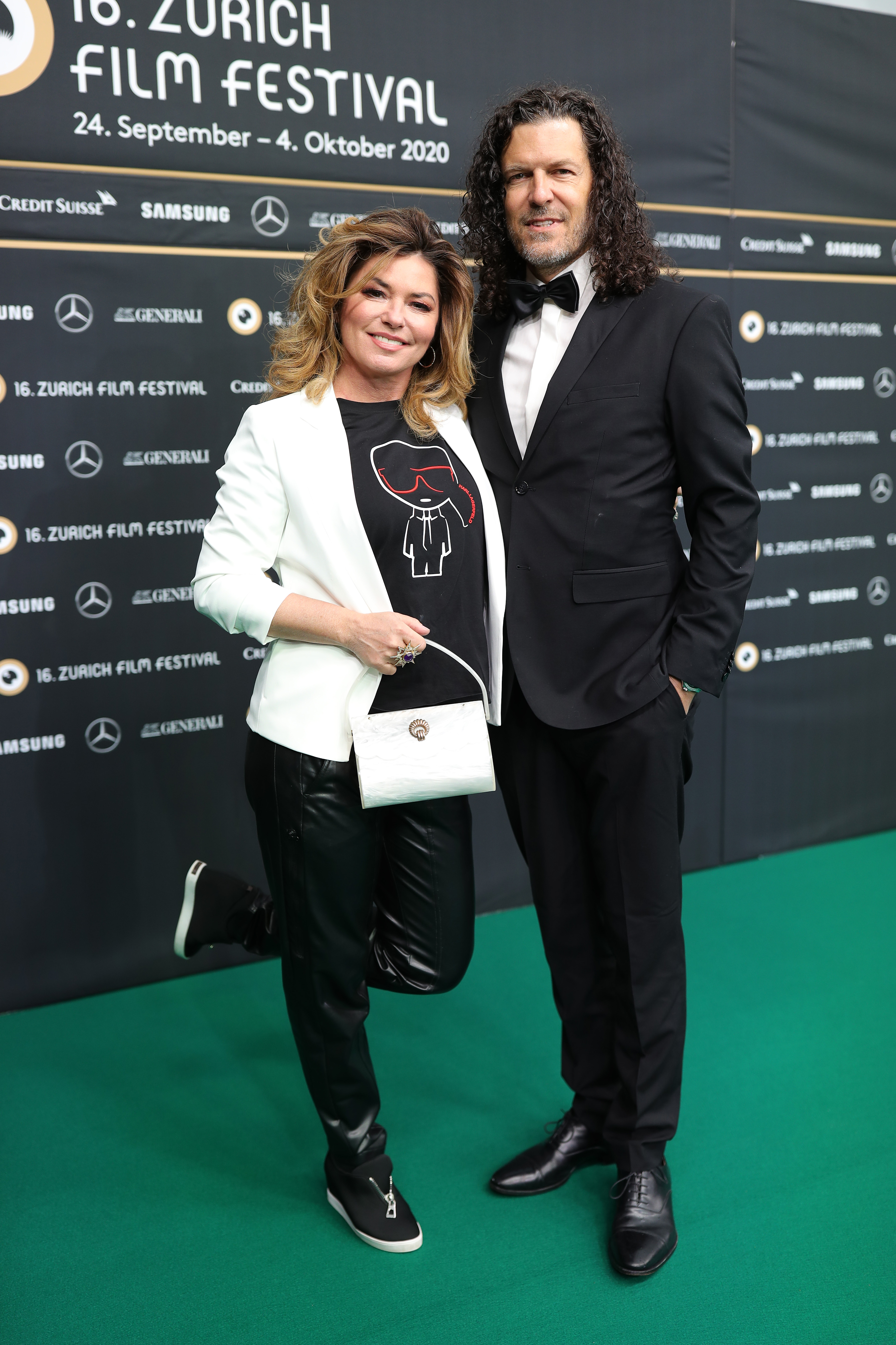 Shania Twain y Frederic Thiebaud asisten al photocall de "Who you gonna call" el 26 de septiembre de 2020 | Fuente: Getty Images