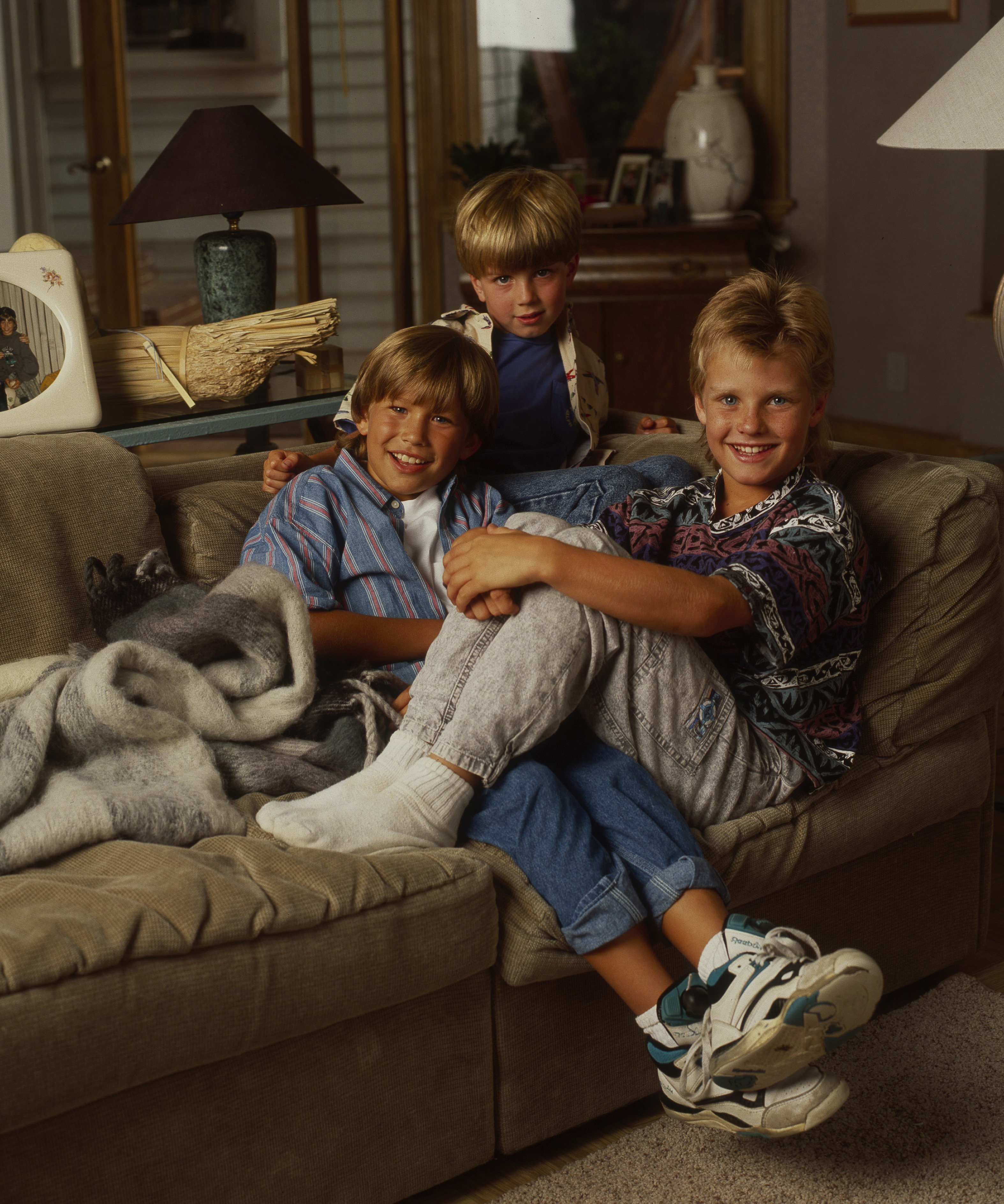 Los hijos de Taylor en el plató de "Home Improvement" en 1991 | Fuente: Getty Images