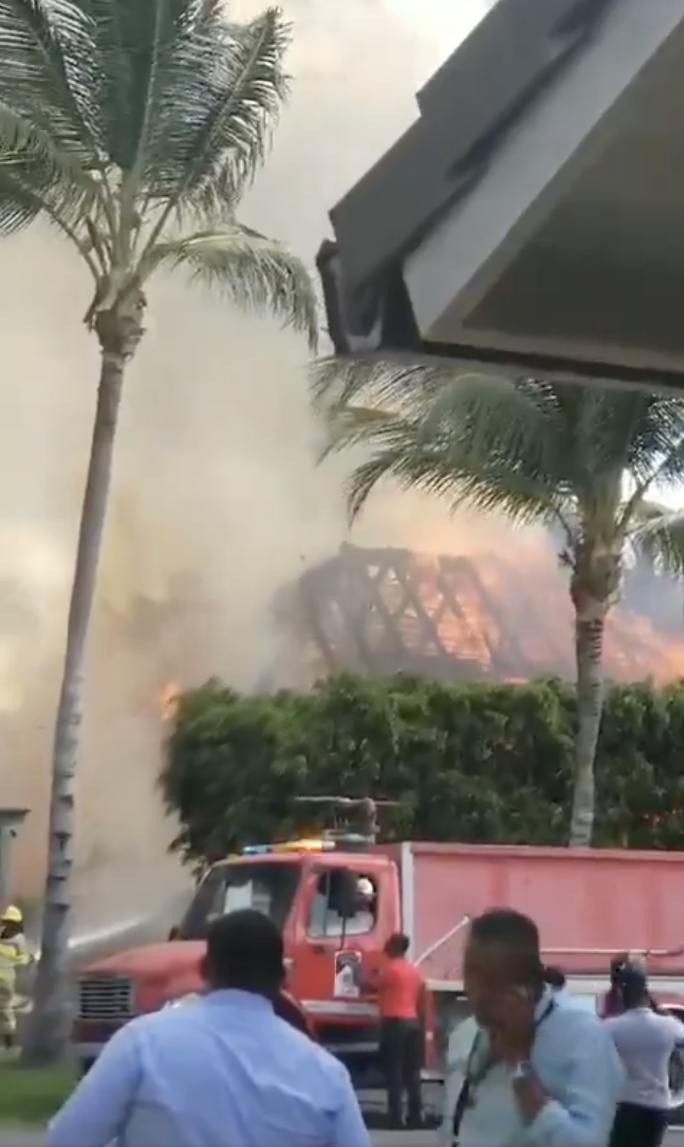 Captura de pantalla de un vídeo que muestra la escena del incendio en la finca de Marc Anthony, publicado el 8 de agosto de 2024 | Fuente: X/Gonzalo Hermosillo