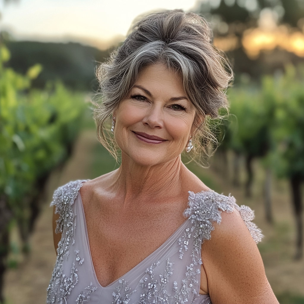 Una sonriente madre de la novia | Fuente: Midjourney