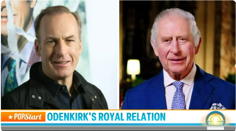 Bob Odenkirk y el collage del Rey Charles III en un vídeo de YouTube fechado el 31 de enero de 2024 | Fuente: Youtube/@TODAY