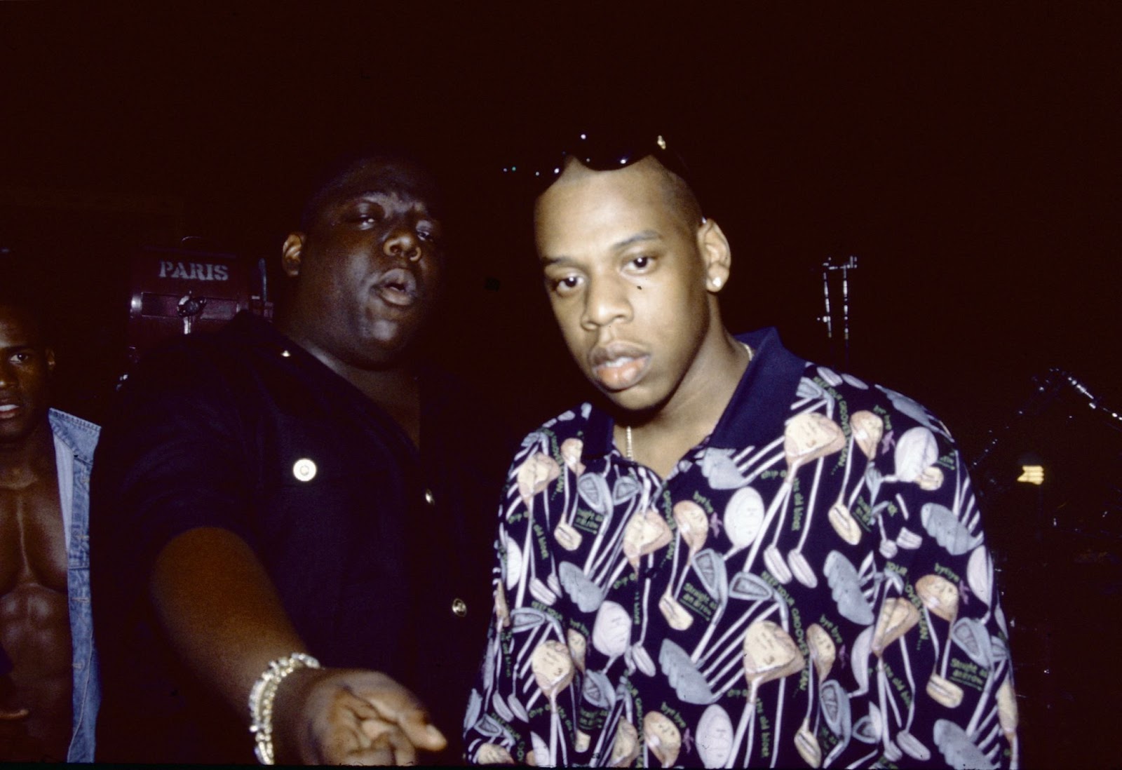 Los raperos The Notorious BIG y Jay-Z en una fiesta en Nueva York hacia 1996. | Fuente: Getty Images