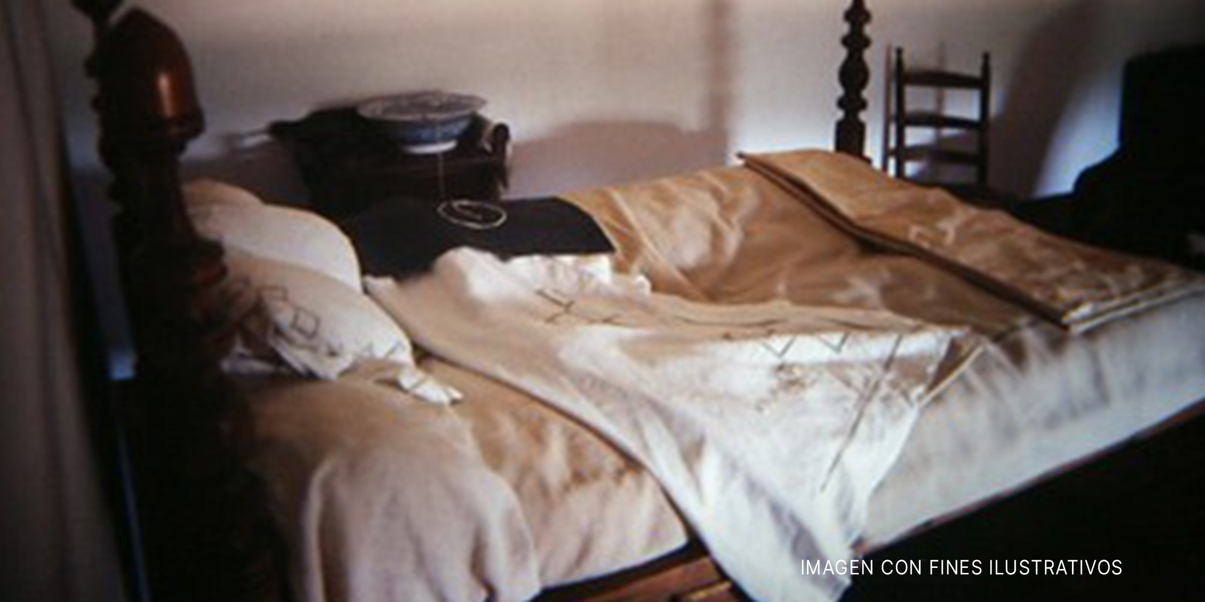 Una cama con alguien durmiendo en ella | Fuente: Shutterstock