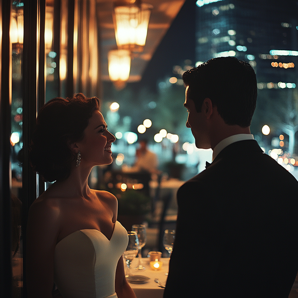 Una pareja estrechando lazos | Fuente: Midjourney