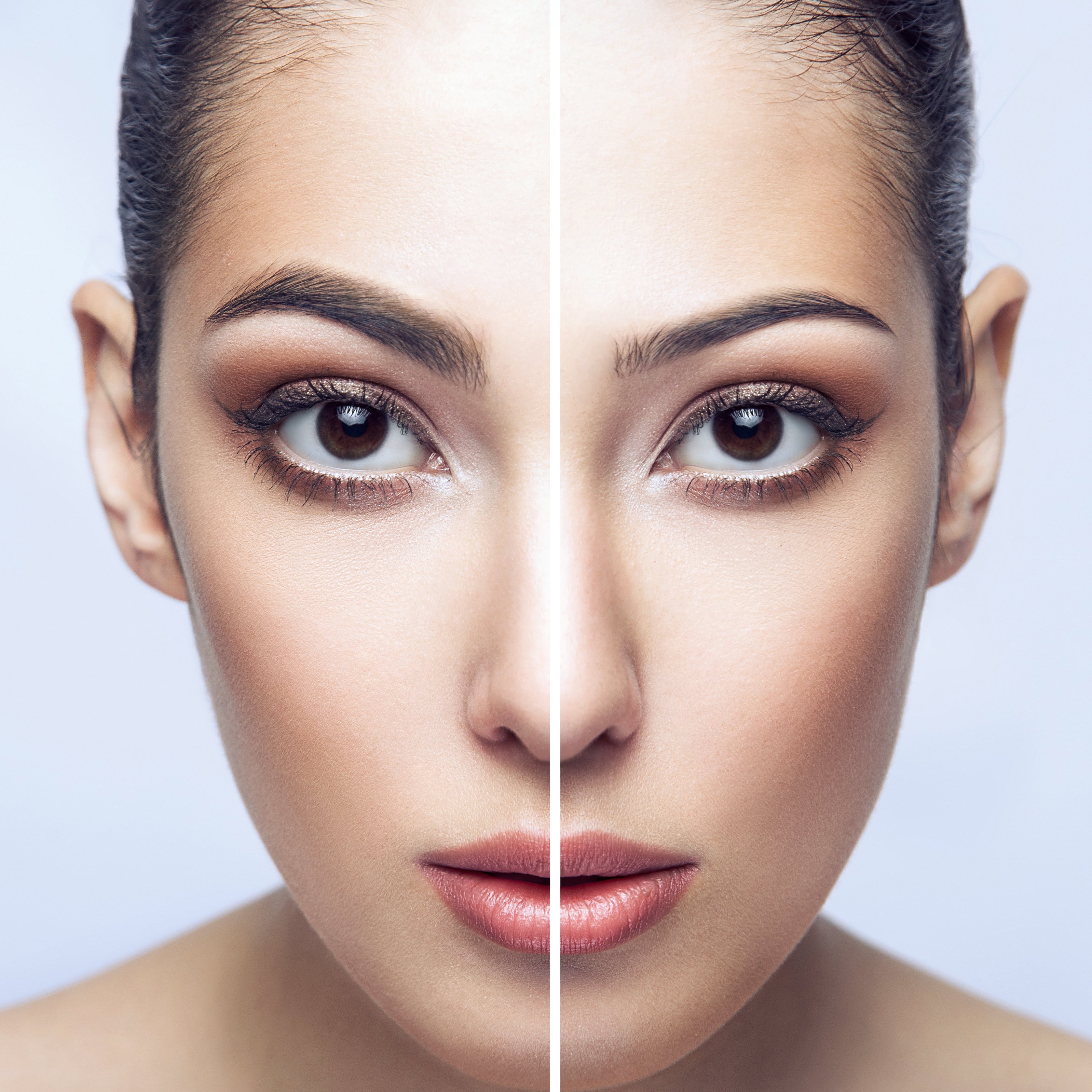 Retrato de una mujer con una ceja gruesa y otra delgada. | Foto: Shutterstock