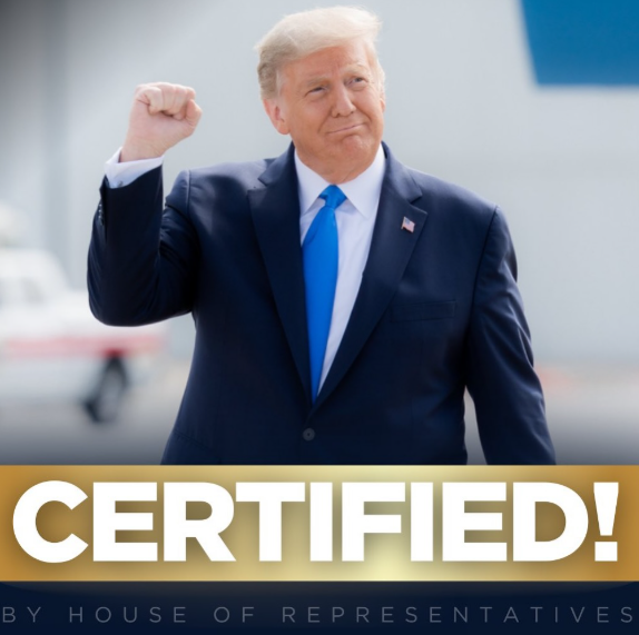 Donald Trump fotografiado con el puño en alto, con fecha de enero de 2025 | Fuente: Instagram/therealdonaldtrump