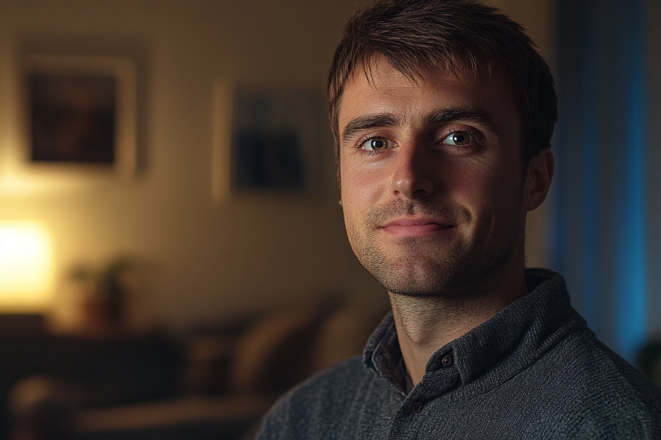 Un hombre sonriendo | Fuente: Midjourney
