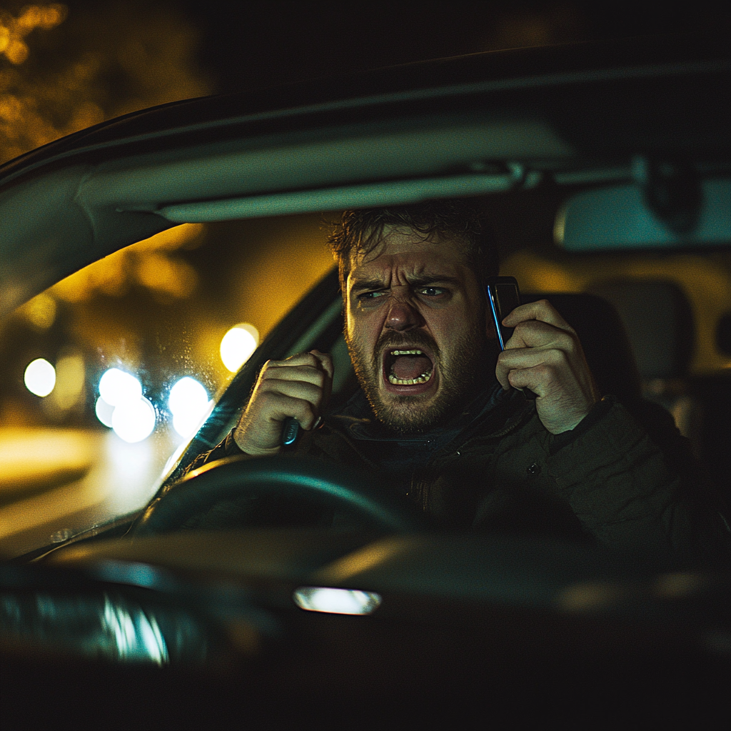 Un hombre enfadado hablando por teléfono | Fuente: Midjourney