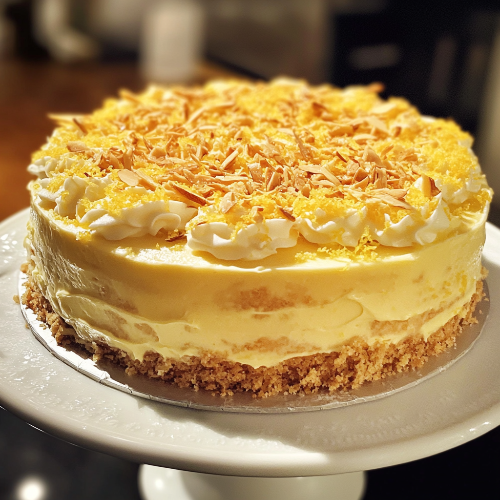 Un pastel en una bandeja | Fuente: Midjourney