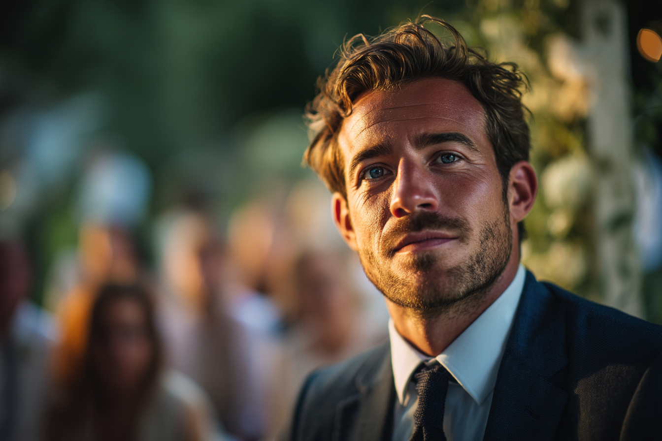 Un hombre en su boda | Fuente: Midjourney