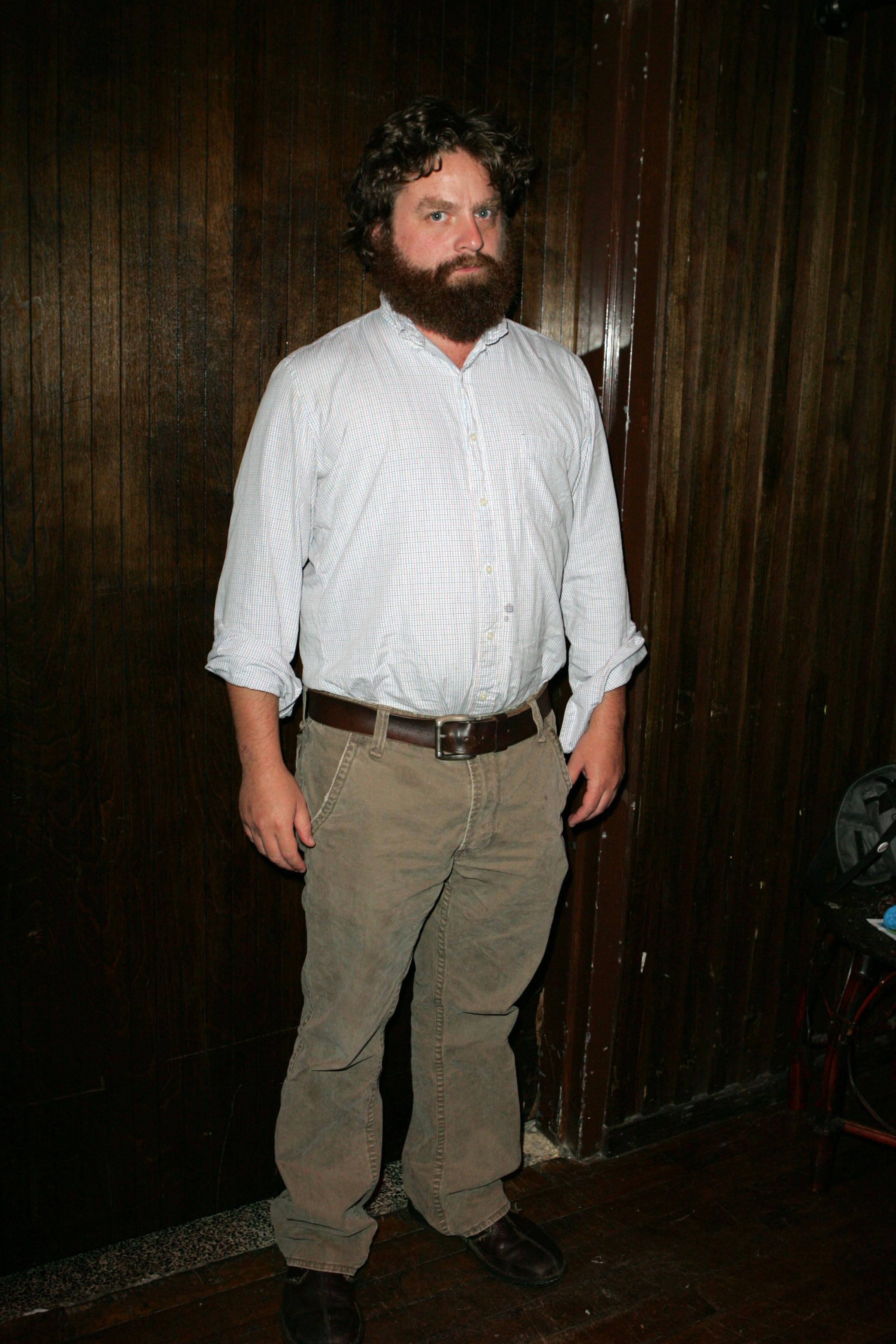 Zach Galifianakis antes de su pérdida de peso, en 2007 | Fuente: Getty Images